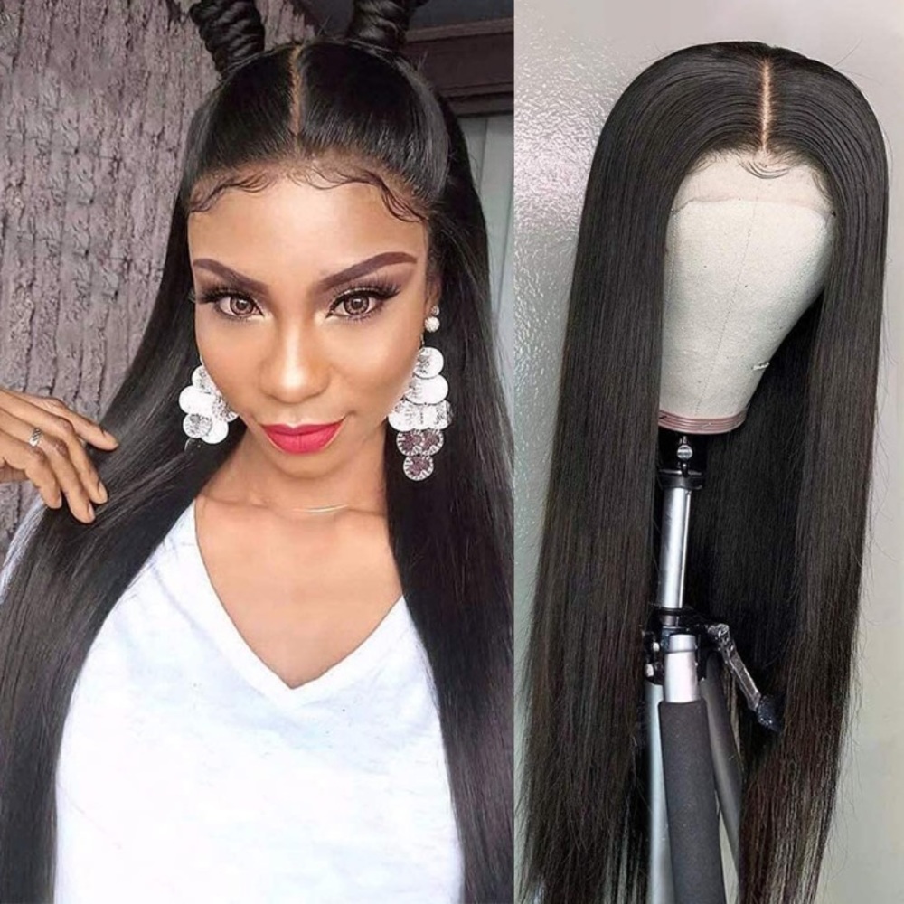 22” BLACK STRAIGHT LACE FRONT WIG *NEW*